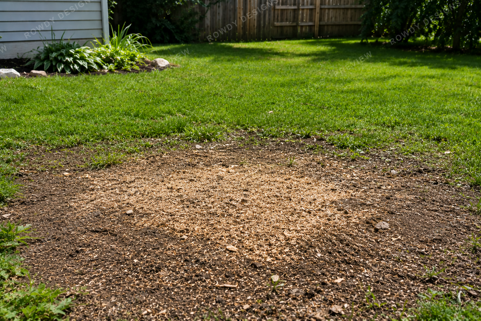 Stump grinding after